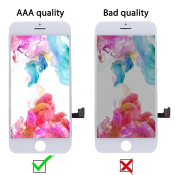 AAA +++ Calidad de Hight de Pantalla Para el iPhone 8 7 6 6s Plus LCD 3D de la Pantalla Táctil de la Asamblea Digitalizador Para iphone 7 Pantalla de Ningún Pixel Muerto