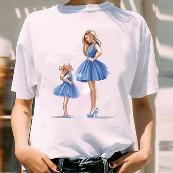 Las mujeres Gráficos de dibujos animados de los años 90 Mamá Mamá Mamá Dulce Tiempo de la Primavera Verano de la Moda de Impresión Mujer Ropa Tops Camisetas Camiseta T-Shirt