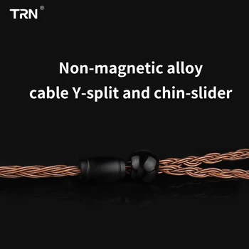 TRN T2 16 Núcleo de Auriculares de Plata Cable Plateado de alta fidelidad Cable de Actualización 3.5/2.5/4.4 mm MMCX/2Pin Conector Para TRN V80 V90 V10 V60