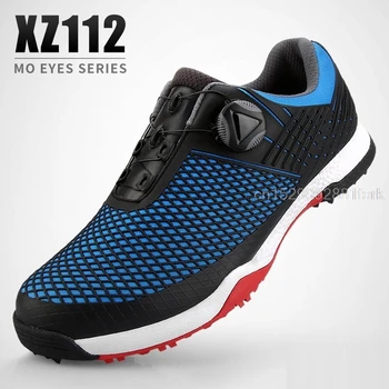 2019 Zapatos de Golf de Mens Impermeable de los Deportes de Zapatos con botones Giratorios Hebilla de Golf Sneakers Mens Anti-slip de Entrenamiento de Golf Zapatillas de deporte de Nuevo
