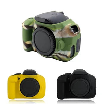 Portátil de la caja de la Cámara de Silicona cubierta de Goma Para Canon EOS 700D 650D 600D Kiss X5 X6 X7i Rebel T3i T4i T5i Protector de cuerpo de shell