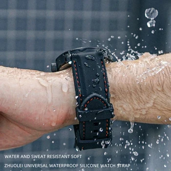 De silicona correa de reloj Para Huawei GT2 007 BM8475Watches correas de Accesorios pulsera de Deportes de 20mm 22mm negro impermeable de correas