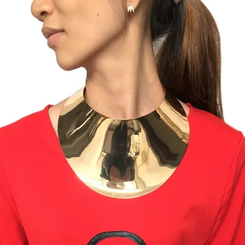 UKMOC de la Moda de Aleación de Grandes Pares de Collares de Declaración Para las Mujeres Grandes de Metal Collar de Gargantilla Collar Bohemio de Joyería de Estilo Steampunk