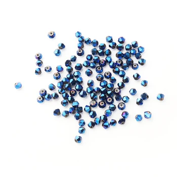 720pcs/bolsa de AAA de Calidad Superior de Cristal checo Bicone Suelta Perlas de 4 mm de Cristal Plateado de Bolas de DIY de la Joyería Accesorios Para la Costura
