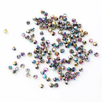 720pcs/bolsa de AAA de Calidad Superior de Cristal checo Bicone Suelta Perlas de 4 mm de Cristal Plateado de Bolas de DIY de la Joyería Accesorios Para la Costura