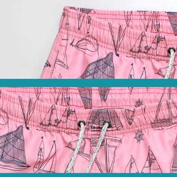 Caliente de los Hombres de color Rosa de Impresión Cortos de la Junta de secado Rápido pantalones Cortos de Playa Gay de Surf Bermuda de Playa Pantalones XXL Nadar Cortos de los Hombres Boardshorts