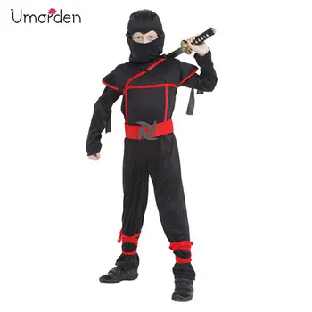 Umorden Día de los Niños Disfraces de Halloween niños de los Niños de Japón Guerrero Ninja de Traje de Artes Marciales Ninja Cosplay para Niños Niño