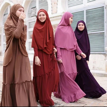 Kaftan Dubai Abaya Musulmán Conjuntos de Vestido de Turquía Vestidos de Abayas Para las Mujeres Traje Musulman Conjuntos De Modo Vetement Chilaba femme