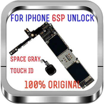 Sin / Con Touch ID 16gb / 64gb / 128gb de Desbloqueo para el iPhone 6S Plus Placa base la Placa base Con los Chips de la Placa Lógica barco Gratuito