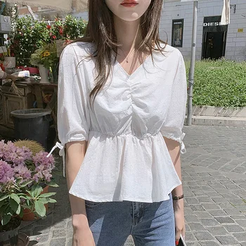 BOBOKATEER ropa de moda de mujer tops y blusas de verano blancos camisas de las mujeres blusa de 2020 tunique chemisier femme blusas mujer
