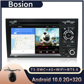 2din Quad Core de 7 pulgadas Android 10.0 Reproductor de DVD del Coche Para Audi A4 GPS de Navegación Estéreo de la unidad central Con Bluetooth RDS de Radio Canbus Mapa