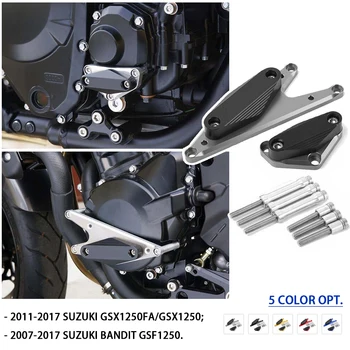 Para Suzuki GSX1250FA Bandit 1250 GSF1250 2007-2017 2016 Estator del Motor de Arranque de la Cubierta de la Guardia Crash-Pad controles Deslizantes Marco Protector