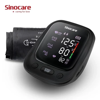 Sinocare esfigmomanómetro Brazo monitor de presión Arterial Digital Profesional del monitor de presión Arterial Brazalete Ajustable 2-los Usuarios de Modo