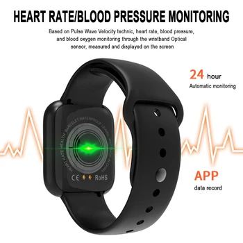 Y68 Reloj Inteligente Y68 PK B57 B58 las Mujeres de los Hombres de la Presión Arterial Frecuencia Cardíaca Impermeable Tracker Deporte del Reloj del Reloj Inteligente Para Android IOS