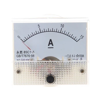 85C1 DC 0-15A Rectángulo Analógico Panel Amperímetro Indicador
