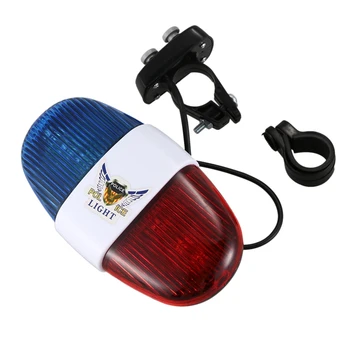 Caliente de ANUNCIOS-Bicicleta de Ciclismo de 4 Tonos de 6 LED Electrónica LED de las Luces de Advertencia de Sirena Bocina de señal sonora Campana
