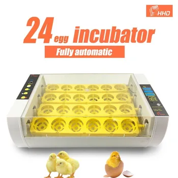 Más reciente de la Granja de 24 huevos de la incubadora Automática de Huevo de Gallina Incubadora de Incubación de Aves de corral clueca Equipo de envío Gratis Codorniz Pato Pavo