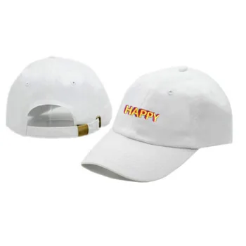 De moda de algodón salvaje gorra de béisbol FELIZ bordado papá sombrero para hombres, mujeres Kpop golf gorras deportivas de hip hop del snapback de los sombreros