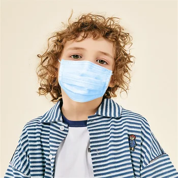 3-12Years Niño Niños Desechables Mascarillas de 3 Capas Anti-Contaminación de Polvo Máscaras de Tela no tejida resistente al Polvo de la Máscara de 24h Buque Rápido