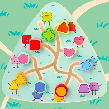Los Niños Montessori, Juguetes De Madera Laberinto Slide Puzzle Rompecabezas De La Junta De Los Animales Digital De Forma Que Coincida Juego Interactivo Principios De Juguete Educativo