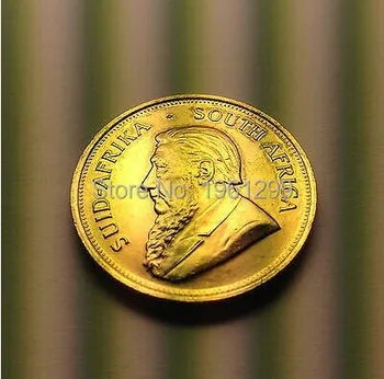 No copiar,24k chapado en oro de 1972 Sur de África kruggerand moneda 10pcs.lote envío gratuito