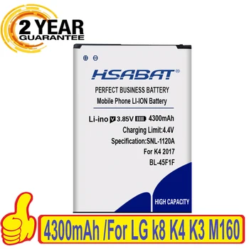 HSABAT parte Superior de la Marca Nuevo 4300mAh BL-45F1F Batería para LG K4 2017 / M160 LG Aristo MS210 /2017 Versión K8 dentro de número de seguimiento