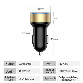 Cargador de coche Divisor de la toma de Encendedor de Cigarrillos Rápido Cargador USB Para Audi A3 A4 A5 A6 A7 A8 B6 B7 B8 C5 C6 TT Q3 Q5 Q7 S3 S4