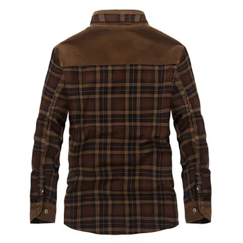 El otoño y el invierno chaqueta de los hombres camisa casual plus de terciopelo chaqueta casual de negocios de gran tamaño de la capa