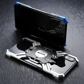 FeelMe Para Iphone 11 PRO MAX 6 7 8 Plus XR XS Max Caso del Hombre de Hierro de la Armadura de Metal de Aluminio del CNC de Proteger la caja del Teléfono de la Cubierta + Soporte