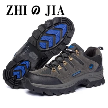 Otoño invierno par de zapatos zapato de senderismo al aire libre de los deportes de los hombres zapatos de off-road de zapatos de gruesa suela resistente al desgaste, antideslizante zapatos de mujer