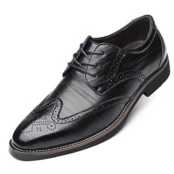 2019 Moda Hombre Zapatos Formales de Alta Calidad, Transpirable de Cuero de la PU de la Personalidad de los Hombres de Negocios Vestido Mocasines, Oxford Zapatos de la Boda 2