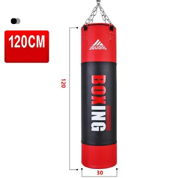 Rojo Negro 120*30 cm MMA Muay Thai Vacío Bolsa de Boxeo saco de boxe Punch sacco boxeo Pelea de Taekwondo de Combate Libre Formación de los Sacos de arena