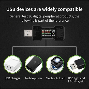 USB Digital Probador del Voltímetro DC Amperimetro Actual Capacidad de Voltaje del Multímetro Detector de Banco del Poder del Cargador Indicador del Medidor