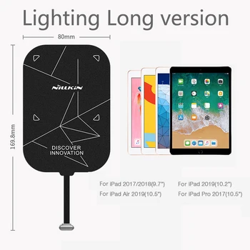NILLKIN Magia Etiqueta Más Carga Inalámbrica Receptor de Cable Para iPad Pro Ultra-delgado Inalámbrico Adaptador de Cargador Para Samsung Tab S6 S7