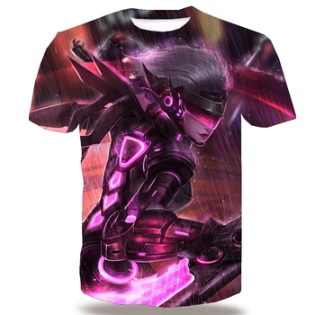 UNEY de la Liga de las leyendas de la Camisa Para los Hombres NOS Tamaño de la Camiseta 3D Patrón de Camiseta Tops de Anime Tees Superior