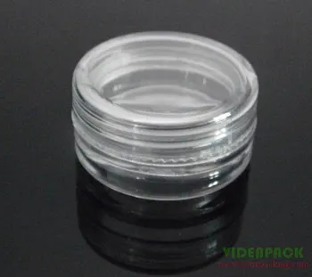 1000 pcs/lot claro 3g/3ml de plástico crema tarro de polvo suelto crema envase cosmético