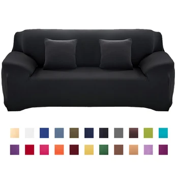 22 colores para la opción Sólida de color de la funda del sofá tramo asiento sofá cubre Sofá cubierta de sofá de dos plazas Funiture todos los de la urdimbre Toalla fundas