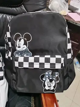 De Mickey mouse de Disney de dibujos animados mochila canves el bolso de la señora de los hombres bolsa de hombro bolsa de Viaje mochila