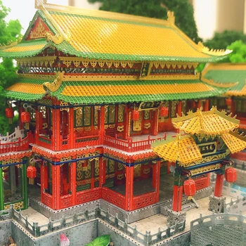 MMZ MODELO 3D de Metal de Puzzle en EL ANTIGUO PALACIO de VERANO del Modelo de la Antigua Arquitectura China kits de BRICOLAJE Ensamblar el modelo de los Juguetes para los Niños