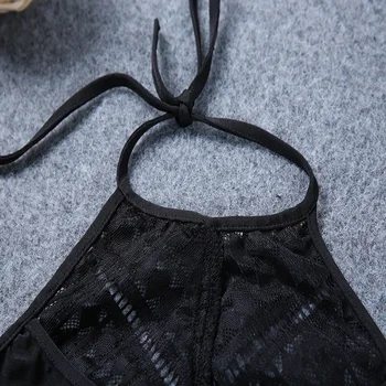 2019 Verano de Tamaño Más Sexy de las Mujeres Negras hueco de cintura alta del Bikini Brasileño Conjunto de trajes de baño trajes de baño Monokini traje de baño 7XL Y048