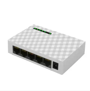 Conmutador Gigabit 5Ports Conmutador Ethernet Mini 1000Mbps Escritorio Conmutador de Red RJ45 Hub,Inteligente, Plug and Play,Fácil Instalación