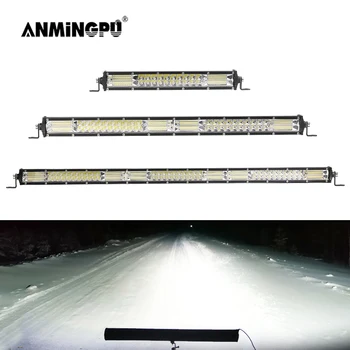 ANMINGPU Slim Offroad Barra de LED de 12V 24V Foco de Luz Led de la Barra de 10