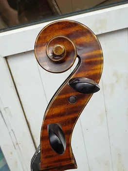 0805-15 Violonchelo 4/4 tamaño de la tapa de picea de arce flameado de vuelta de ébano diapasón violonchelo