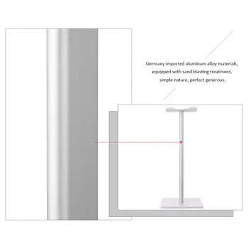 Aleación de aluminio de soporte para Auriculares del montaje de la Cabeza de Gancho Estante de Exhibición de Sobremesa de Auriculares Soporte de la Percha Negro Blanco PARA los Auriculares