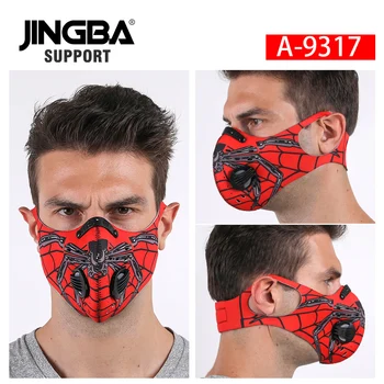 Los Filtros de Carbón activado Polvo de la máscara de la cara de ciclismo MTB Bicicleta de Carretera de Ciclismo negro gancho a la cara de la máscara de deporte, máscara facial mascarillas