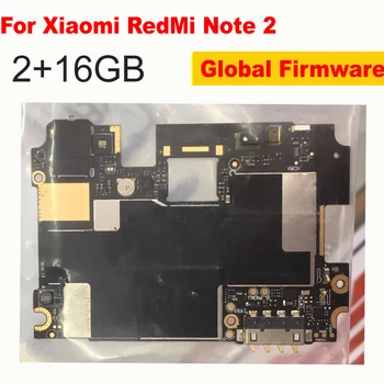 Global Frimware de la Placa base Para el Xiaomi Redmi Note 2 16GB Note2 Placa base Desbloqueado Con Chips de Circuitos Flex Cable con google app