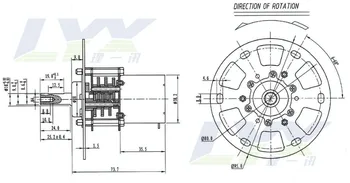 12 v 1 RPM/min motor de engranaje de Dc/Metal de reducción de engranajes de motor /xj
