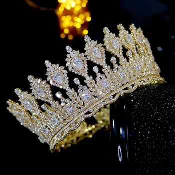 ASNORA de lujo, accesorios nupciales del pelo de las señoras de la boda tiaras y coronas etapa de los premios de la Ronda de la reina de la corona retro de los hombres de la corona A00901