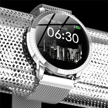 OLED a Color de Pantalla de Mujeres Smartwatch CF18 Hombres Reloj Inteligente Impermeable IP67 de la Presión Arterial Tracker de la Moda de los Hombres del Deporte de los Modos de Reloj