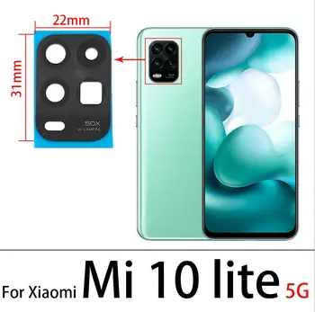 20Pcs/Lot, Cristal de la Cámara Para Xiaomi Mi 10 Mi10 Lite Mi Nota 10 Pro Lite Mi 10T Pro 11 Trasera de la Cámara Lente de Vidrio Con Adhesivo